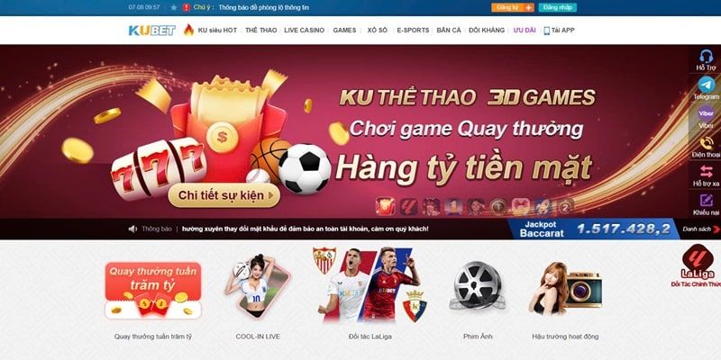 KUBET - Cái tên không thể thiếu trong top 10 của Topnhacai.store